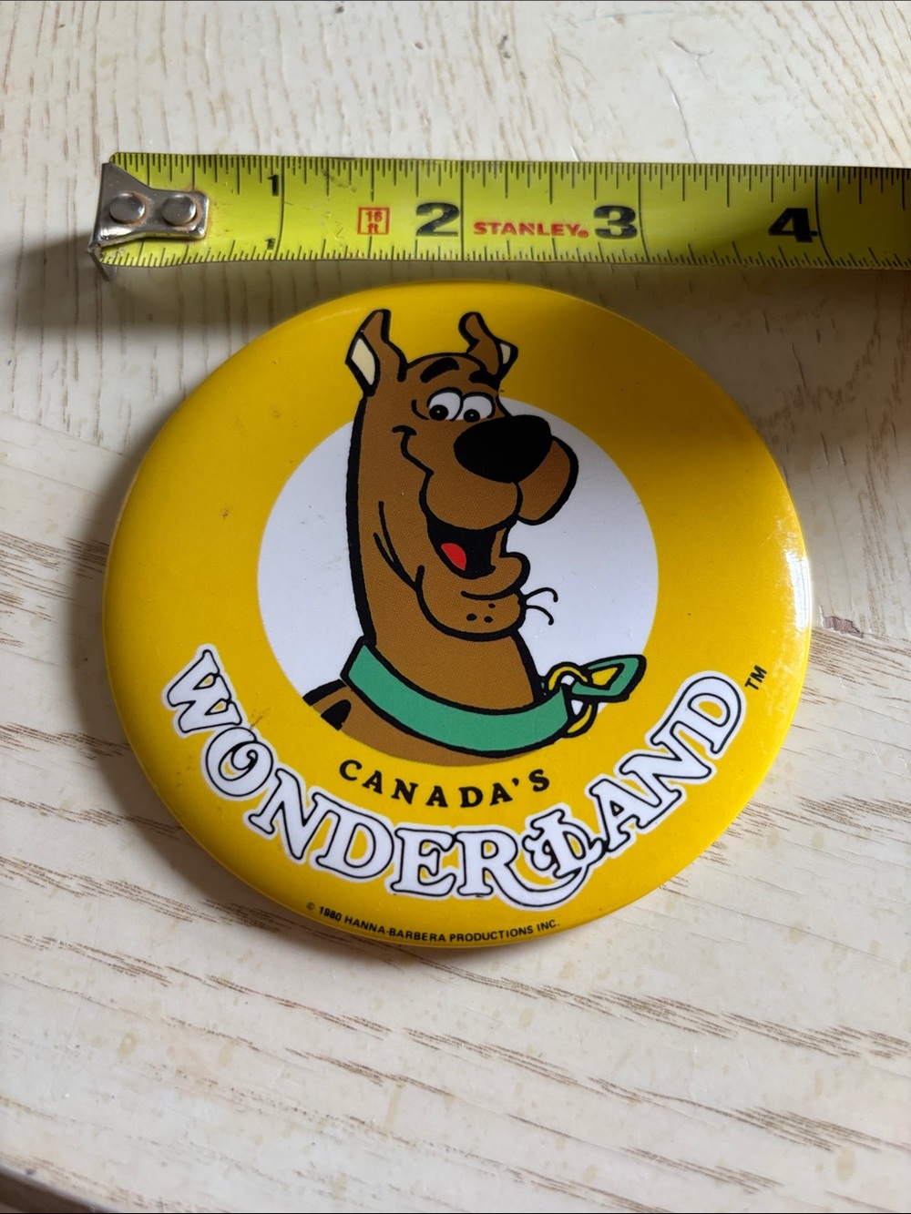 1980 Canada’s Wonderland Scooby-Doo Pinback Button Vintage Hanna-Barbera
